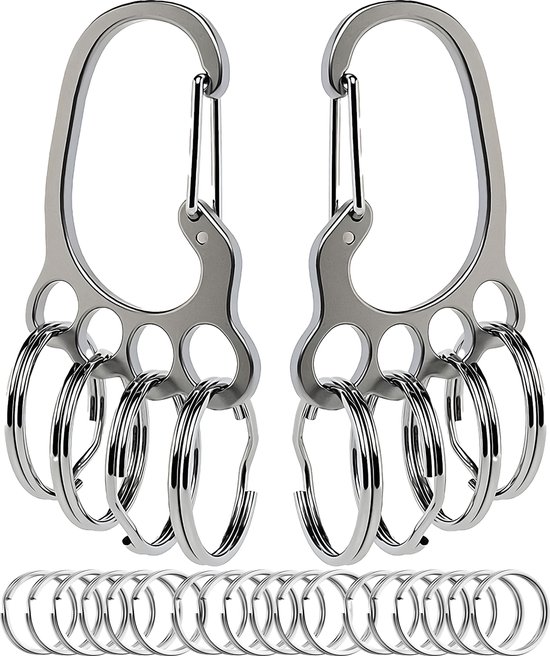 Titanium Legering Edc Sleutelring Karabijnhaak Clip Snelsluiting Sleutelhanger Gesp Opknoping Gesp Flesopener Pocket Clip