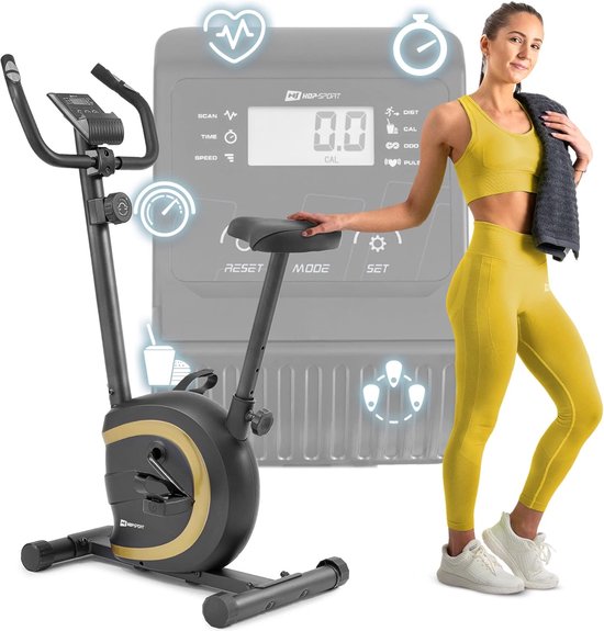 Hop-Sport Root Liggometer, light trainer with hand sensors and a flywheel of 9.5 kg, 8 resistance levels, maximum seating meter carrying load: 120 kg