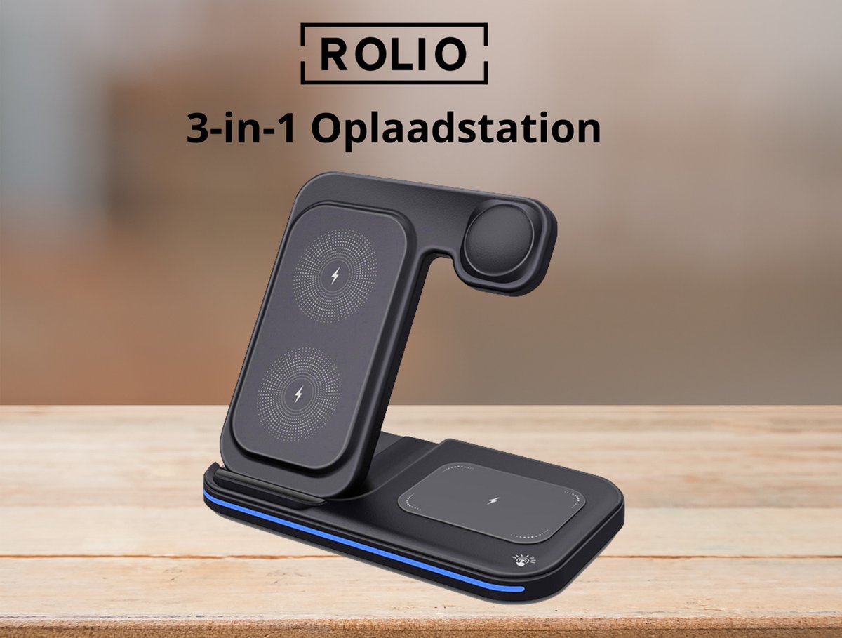 3-in-1 Draadloze Oplader voor Smartphone, Smartwatch en Airpods — cadeau in Telefoon & Tablet - foto 2