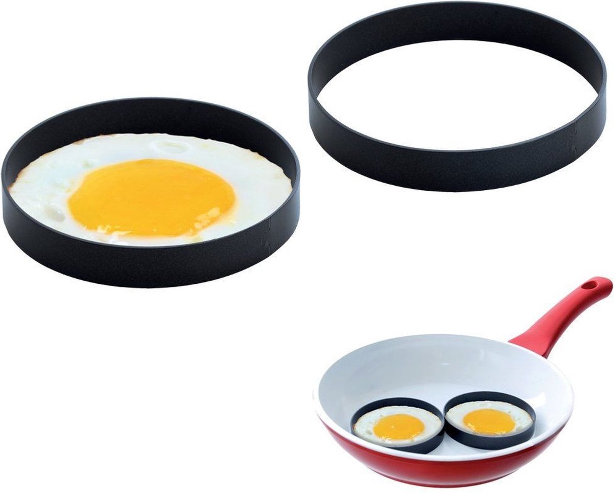 Omeletvorm, 6 stuks, eierring, pannenkoekvorm