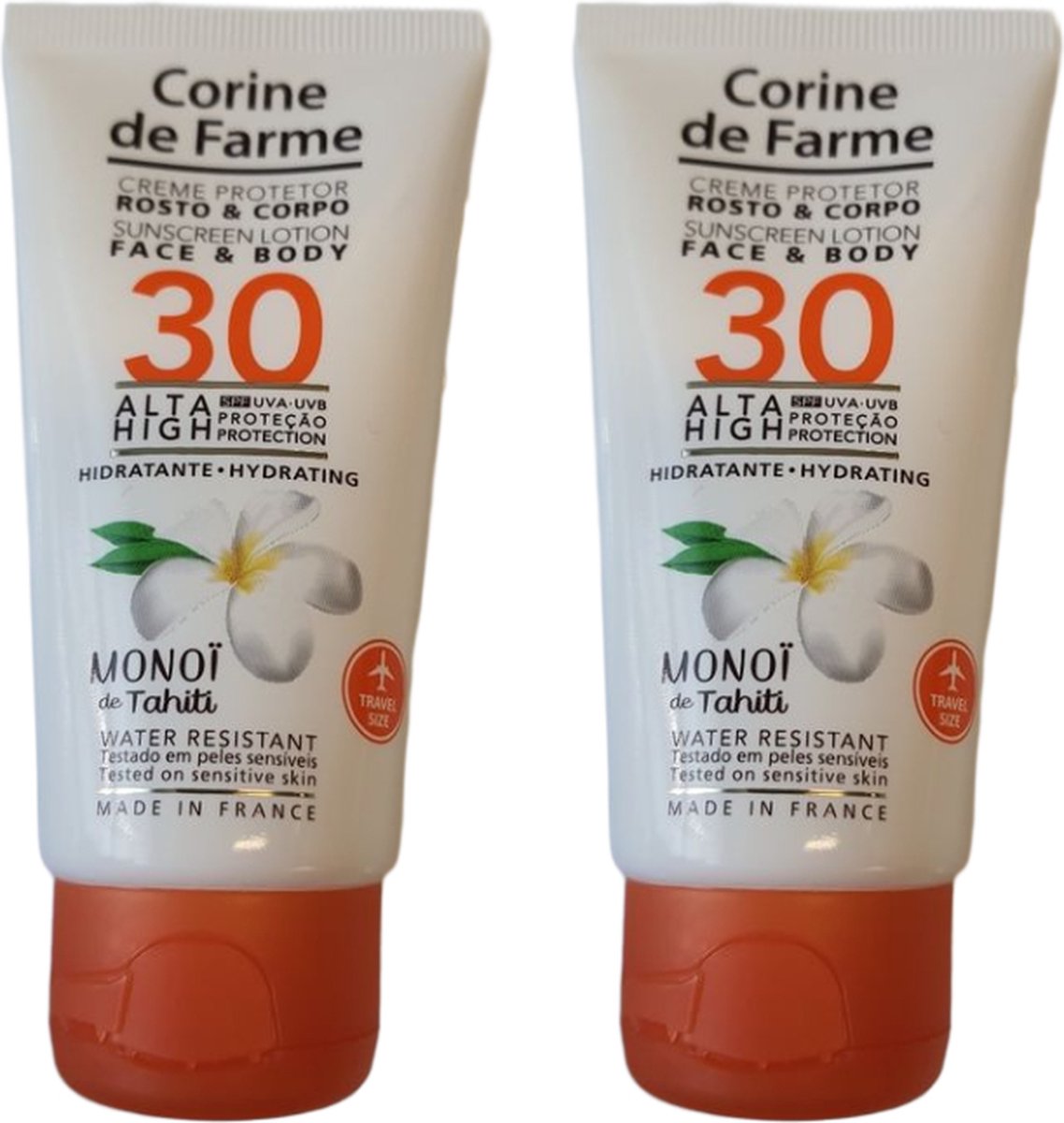 Goedkoopste Corine de Farme - Zonnebrand Crème SPF30 - Beschermende Crème Gezicht en Lichaam - 2 x 50ml