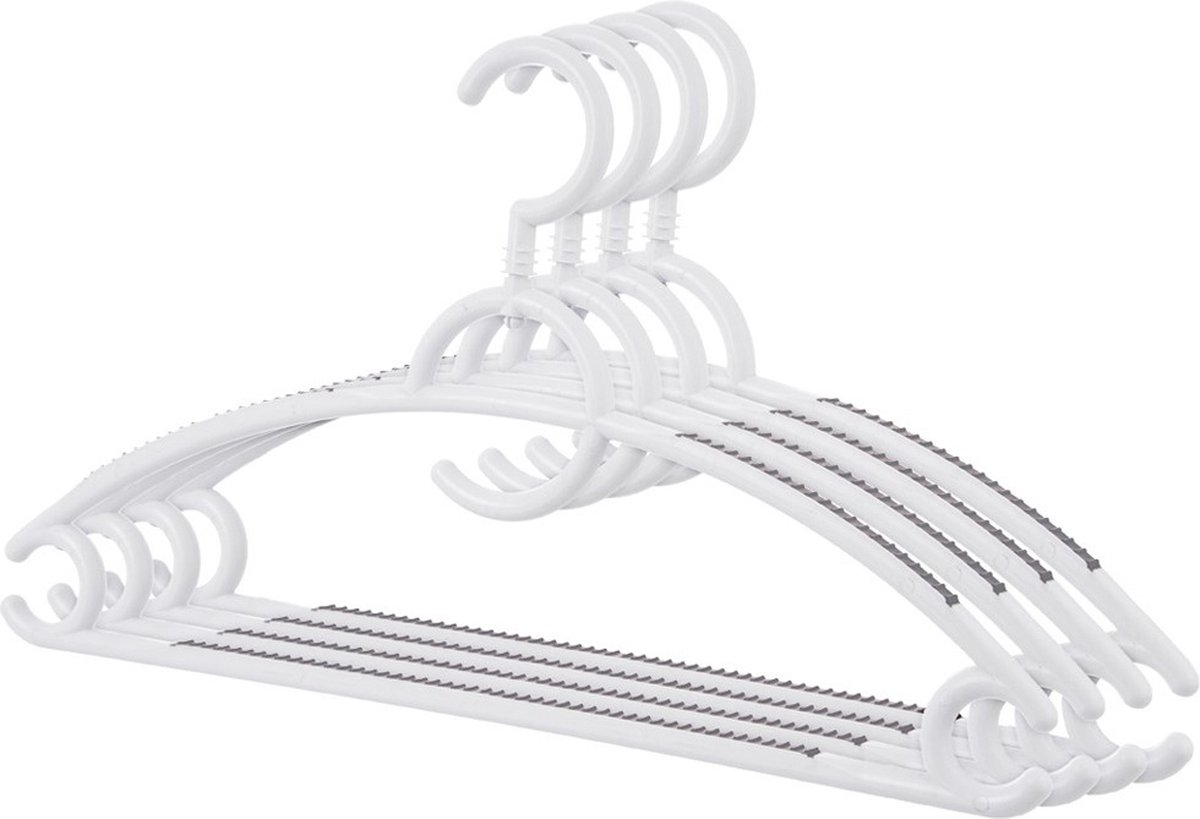 Kledinghangers Wit Draaibaar Antislip 4 stuks - Kleerhangers - Broekhanger - Hanger