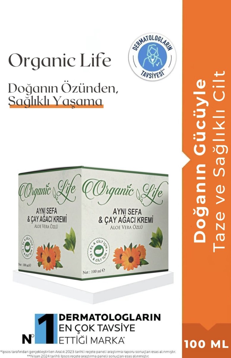 Goedkoopste Organic Life - Tea Tree & Aloë Vera Cellulitis & Herstel & Verzorging crème | 2X 100ML | Ayni sefa & Çay agaci Kremi | Hoge kwaliteit Organic Cosmetica | 2 Potjes