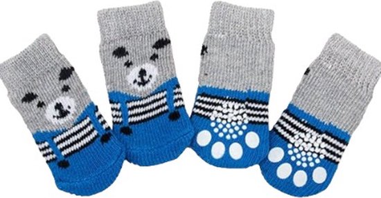 Hiden - Honden Sokken - Puppy sokken - Honden kleding - Katoenen sokken - Dierensokken - Kleding - Blauw