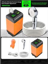 Douche - Buitendouche - Camping Douche - Douche Kit - Oplaadbaar - Pomp met Smart Digital Display - Kamperen - Wandelen - Reizen - Wassen - Oranje