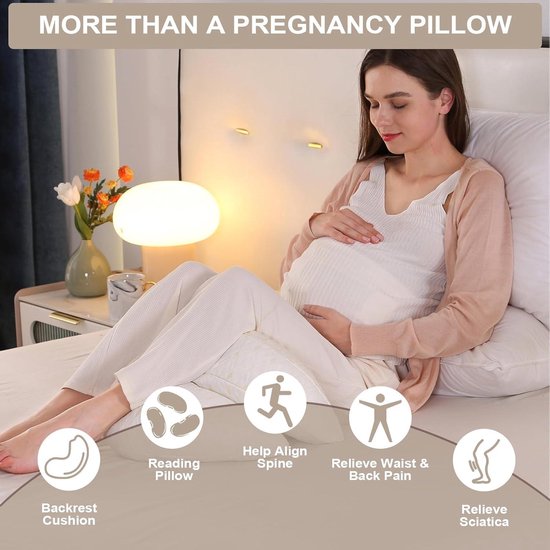 Frida Mom Adjustable Keep-Cool Pregnancy Pillow, U, C, L, and I Shape