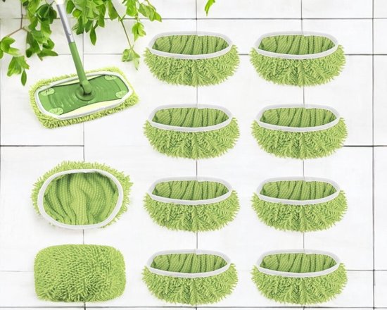 Serpillères Microfibre Lavables Pour Swiffer - Lot De 4 - 25,5x11,5 Cm - Pour Sols Durs, Bois, Carrelage