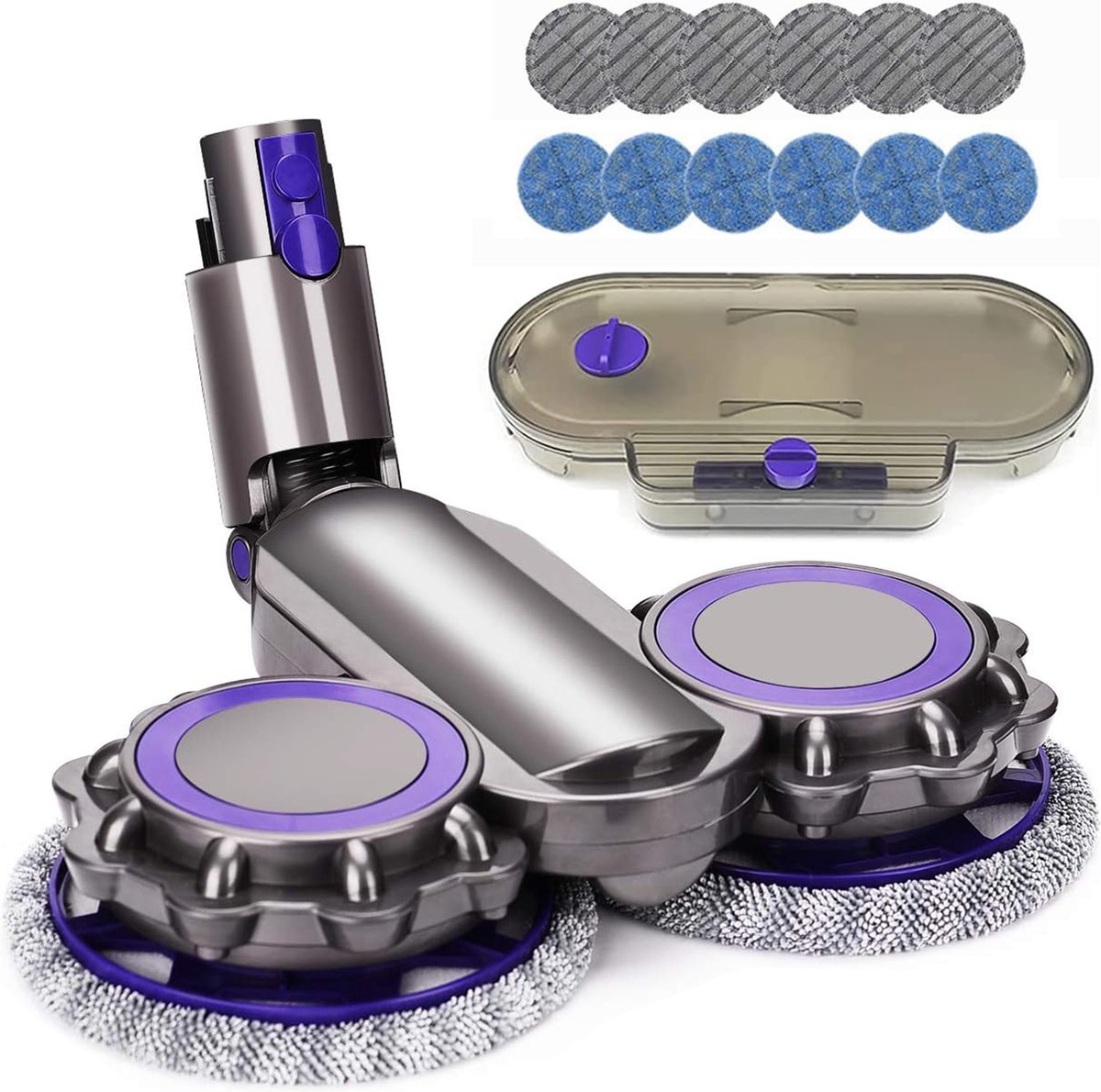 Elektrische Dweil Mop geschikt voor Dyson V7 V8 V11 V10 V15 Slim Steelstofzuiger – Dweilsysteem – Mondstuk - Vloerwisser– Stofzuigeraccessoires – Vloermop