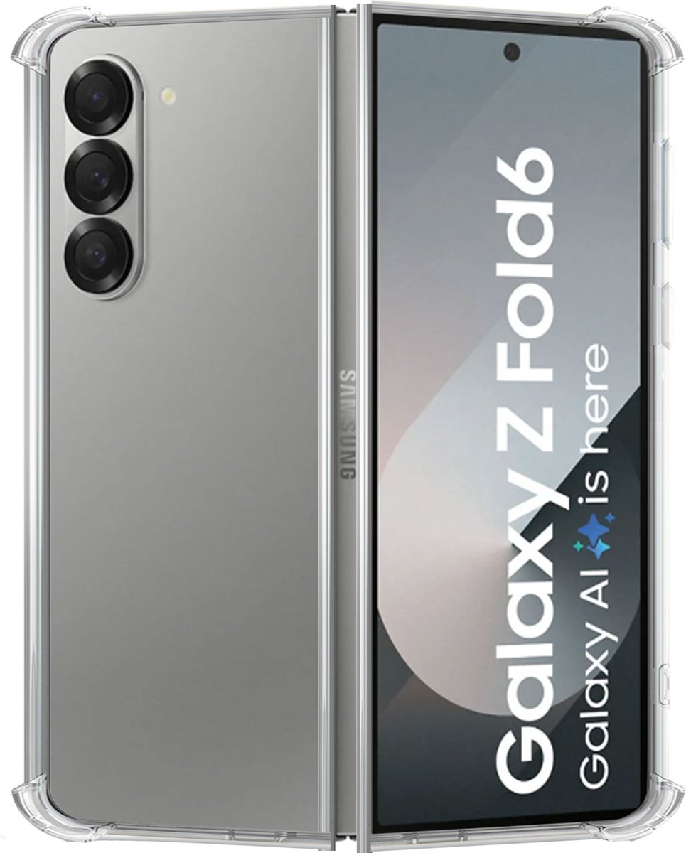 Geschikt voor Samsung Galaxy Z Fold 6 - Hoesje - Shock Proof Case – Cover Transparant
