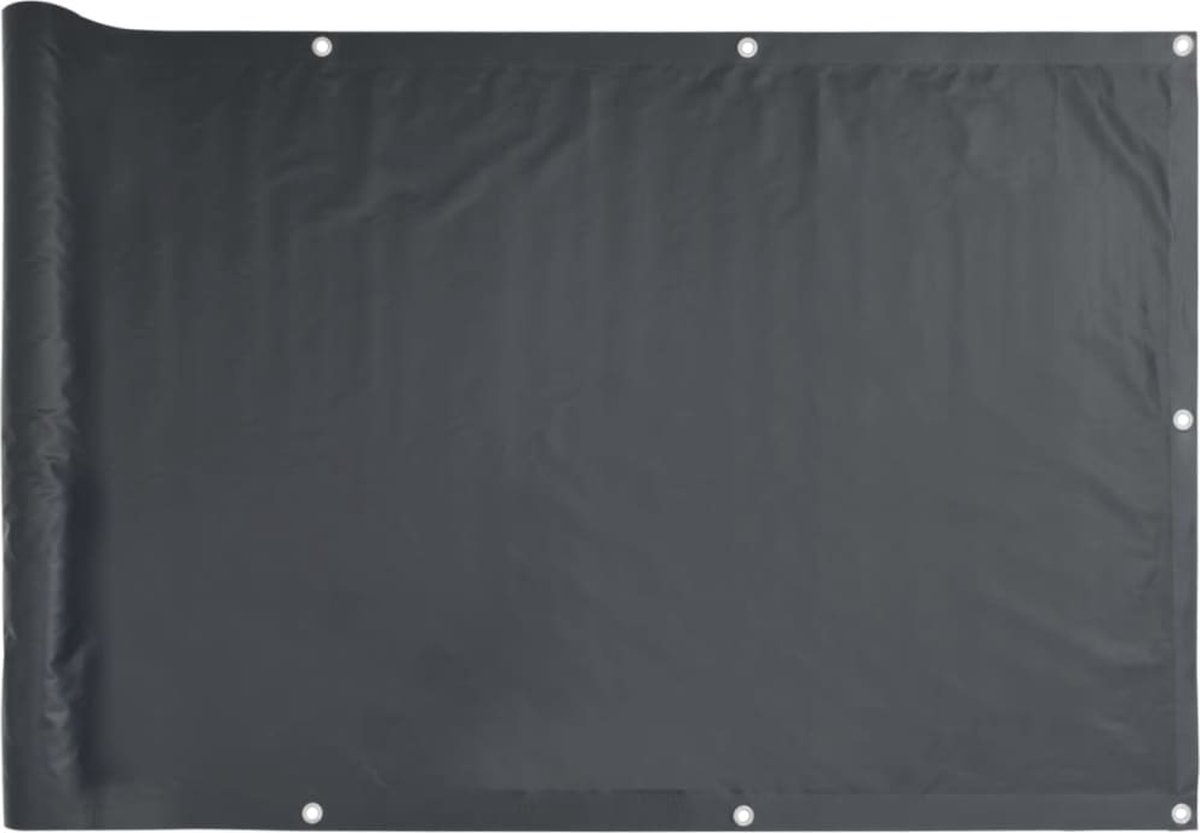 VidaXL Balkonscherm 600x90 cm PVC antracietkleurig