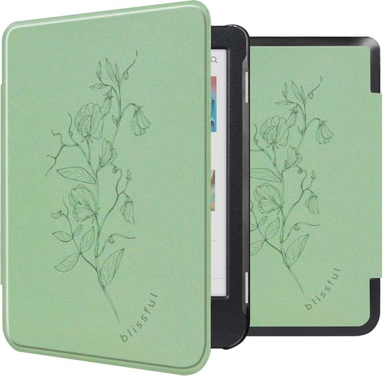 Foto: Imoshion ereader cover hoesje geschikt voor kobo clara colour kobo clara bw imoshion design sleepcover bookcase zonder stand floral green