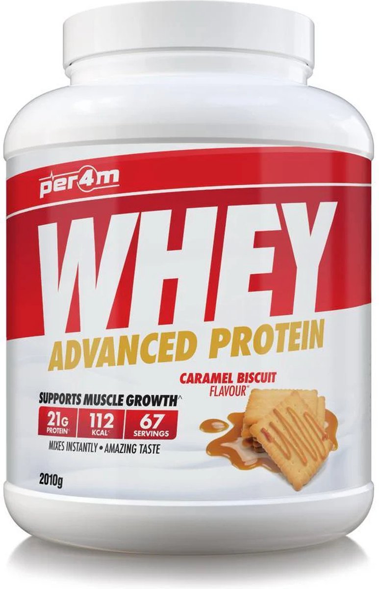 Goedkoopste Per4m - Advanced Whey Protein - Caramel Biscuit - Proteine poeder - Eiwit shake - Eiwitpoeder - 2.01kg - Whey Protein - Eiwitshakes - Whey Proteine - Protein - Proteine - Proteine Shake - Shake - Fitness - Krachttraining - Gym