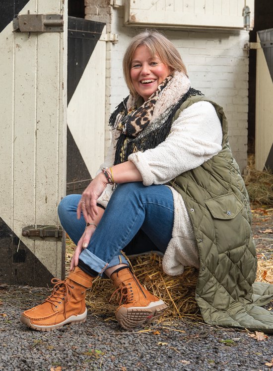 Wolky Hoge Veterschoenen Wolky Hoge Veterschoenen Reach Cognac