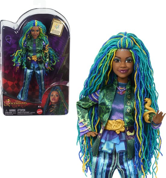 Mattel Disney Descendants: The Rise Of Red , Uliana, Younger Sister of Ursula Doll, Modepop, Vrouw, 4 jaar, Meisjes, Meerkleurig van Merkloos — afbeelding 4