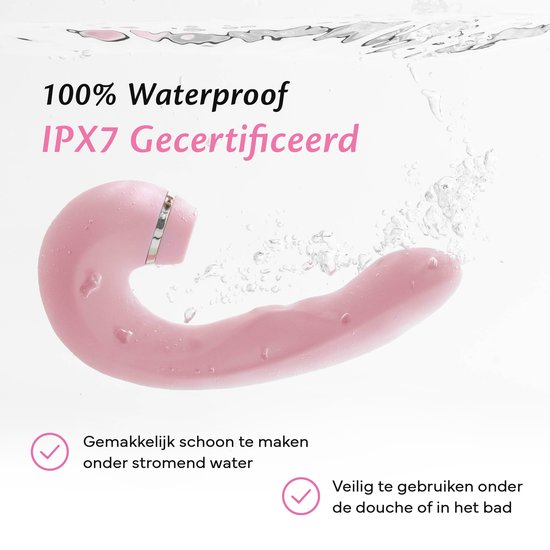 Fae® Vibrator voor Vrouwen - Clitoris & G spot Stimulator - Zuig en druk functie - Penetratie Dildo - Sex Toys voor Vrouwen en koppels - Seksspeeltjes - Thrive Series - Blushing Bride