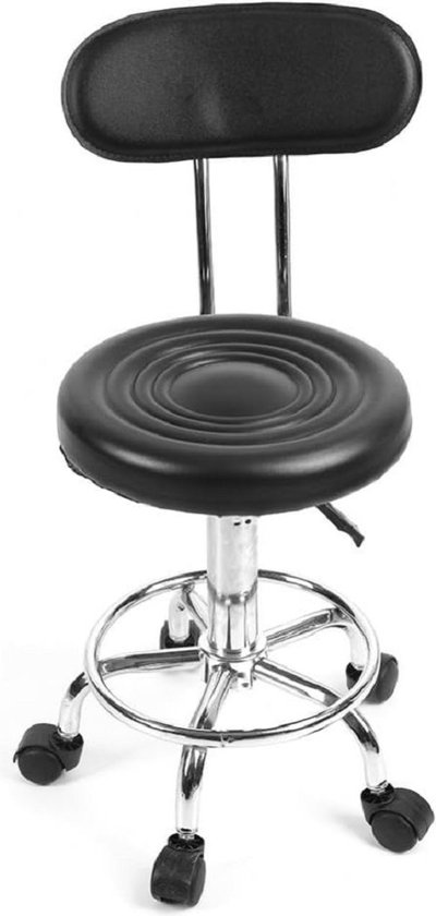 Lowander kruk op wielen met rugleuning - Tabouret & - Lowander - €43,99
