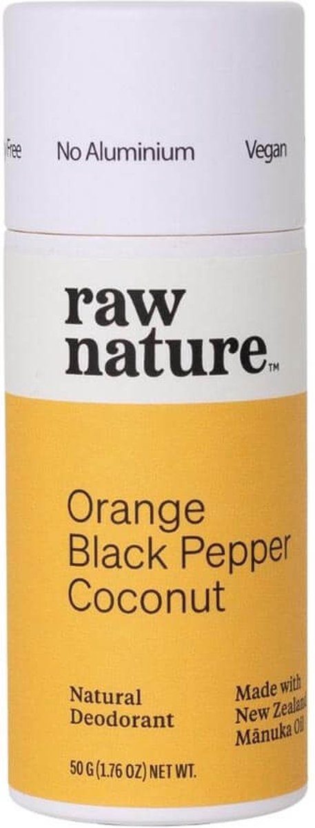 Goedkoopste Raw Nature Natural Deodorant - Orange Black Pepper