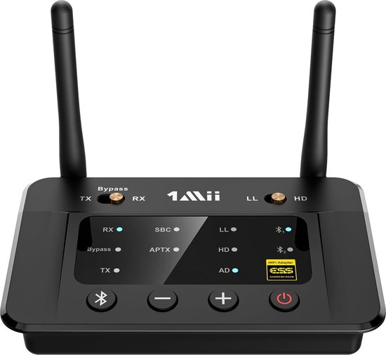 SOOMFON Bluetooth 5.2 Zender Ontvanger aptX Lage Latentie/HD, Dual Link Audio Bluetooth Adapter TV Bluetooth Zender voor Hoofdtelefoon, Home Stereo