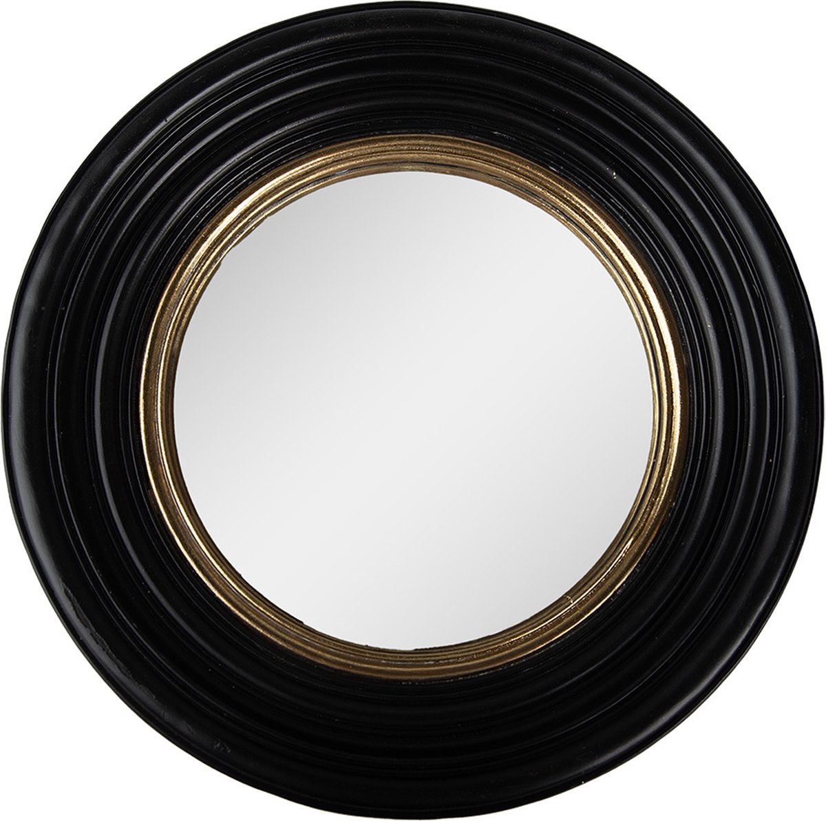 Spiegel Ø 31 cm Zwart Polyresin