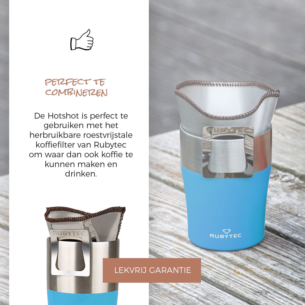 Rubytec isolatiebeker hotshot 200 ml rvs fuchsia