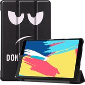 iMoshion Tablet Hoes Geschikt voor Lenovo Tab M8 FHD / Tab M8 - iMoshion Design Trifold Bookcase - Zwart / Meerkleurig /Don't touch