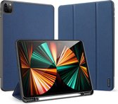 Dux Ducis Tablet Hoes Geschikt voor iPad Pro 12.9 (2021) / iPad Pro 12.9 (2020) / iPad Pro 12.9 (2022) - Dux Ducis Domo Bookcase - Donkerblauw