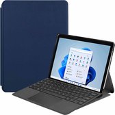 iMoshion Tablet Hoes Geschikt voor Microsoft Surface Pro 8 - iMoshion Trifold Bookcase - Donkerblauw