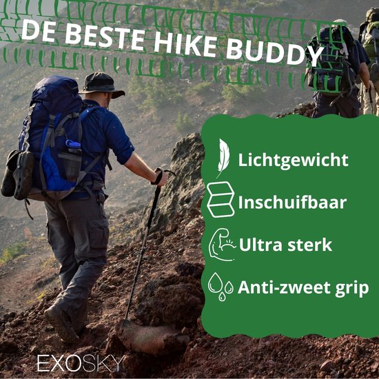 Carbon wandelstokken zijn lichtgewichten en worden steeds populairder