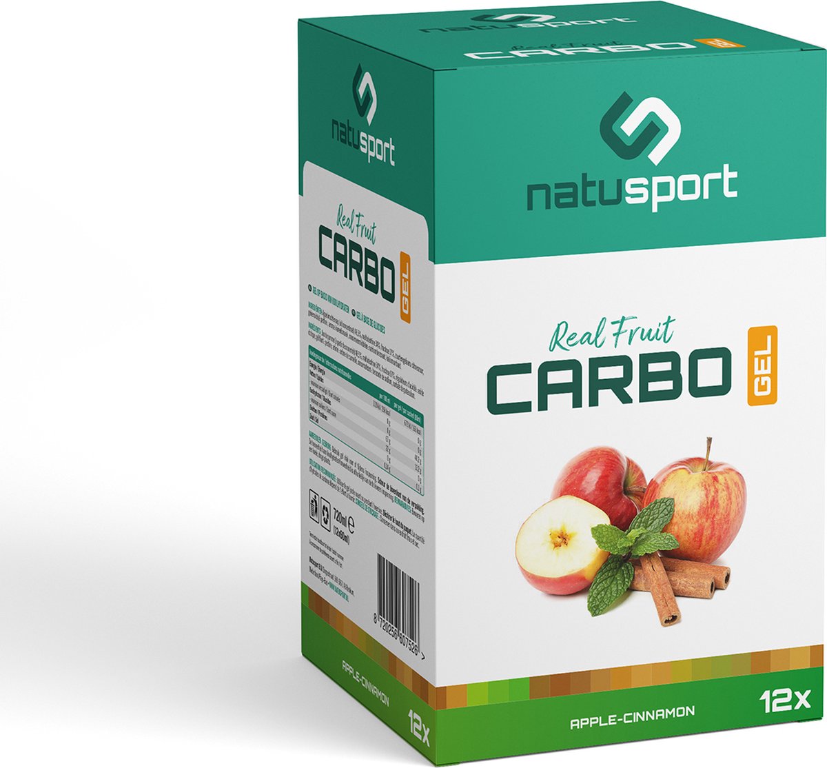 Goedkoopste Natusport Real Fruit Carbo Gel Apple - Cinnamon