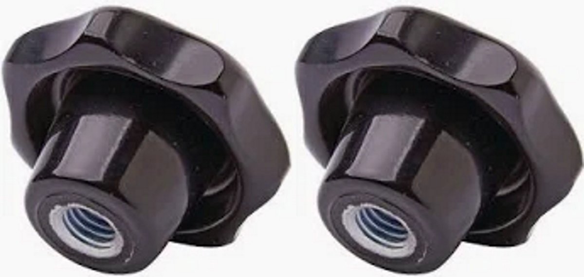 M10 Sterknop rond 50 mm met ijzeren draadbus - per 2 stuks - Stergreep - inwendig draad