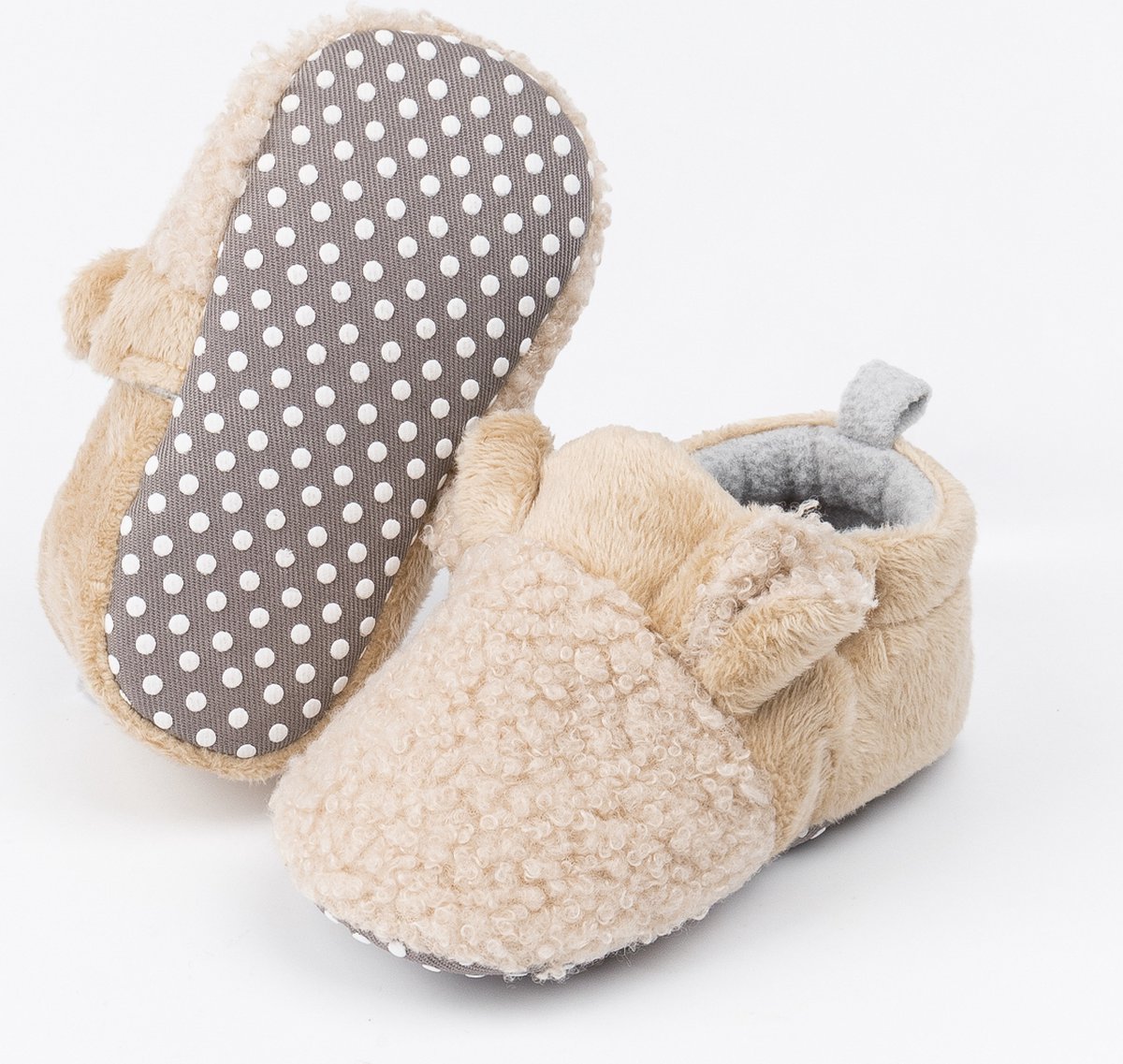 Steppies - Babyslofjes met Antislip - Beige - 3-6 maanden - Maat 16-17