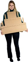 Taart - Kartonnen verkleedkleding - Taart verkleedkostuum - 59x1x70 cm - Verkleedpak van karton - Speelgoed - KarTent
