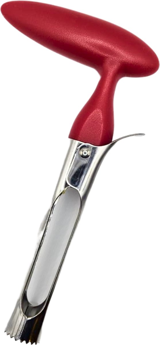 STEGGER - Appelboor - Appelsnijder - Klokhuis Verwijderaar - Appelboor RVS - Rood - Zilver
