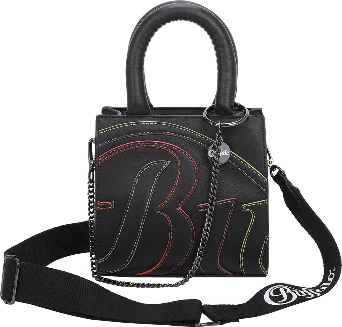 BUFFALO Handtas Schoudertas Muse Boxy11 Crossbody Bag Neo Black Zwart