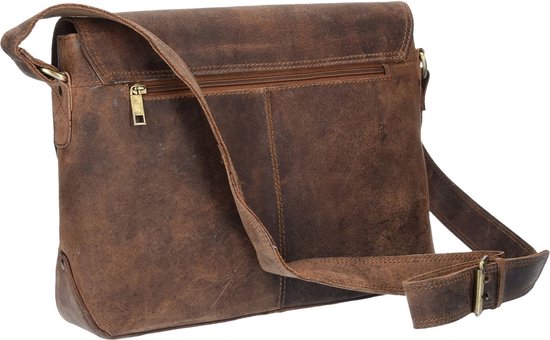 HAROLD'S Cuir Sac de bureau Sac à épaule Antic Messengerbag Nature Brun