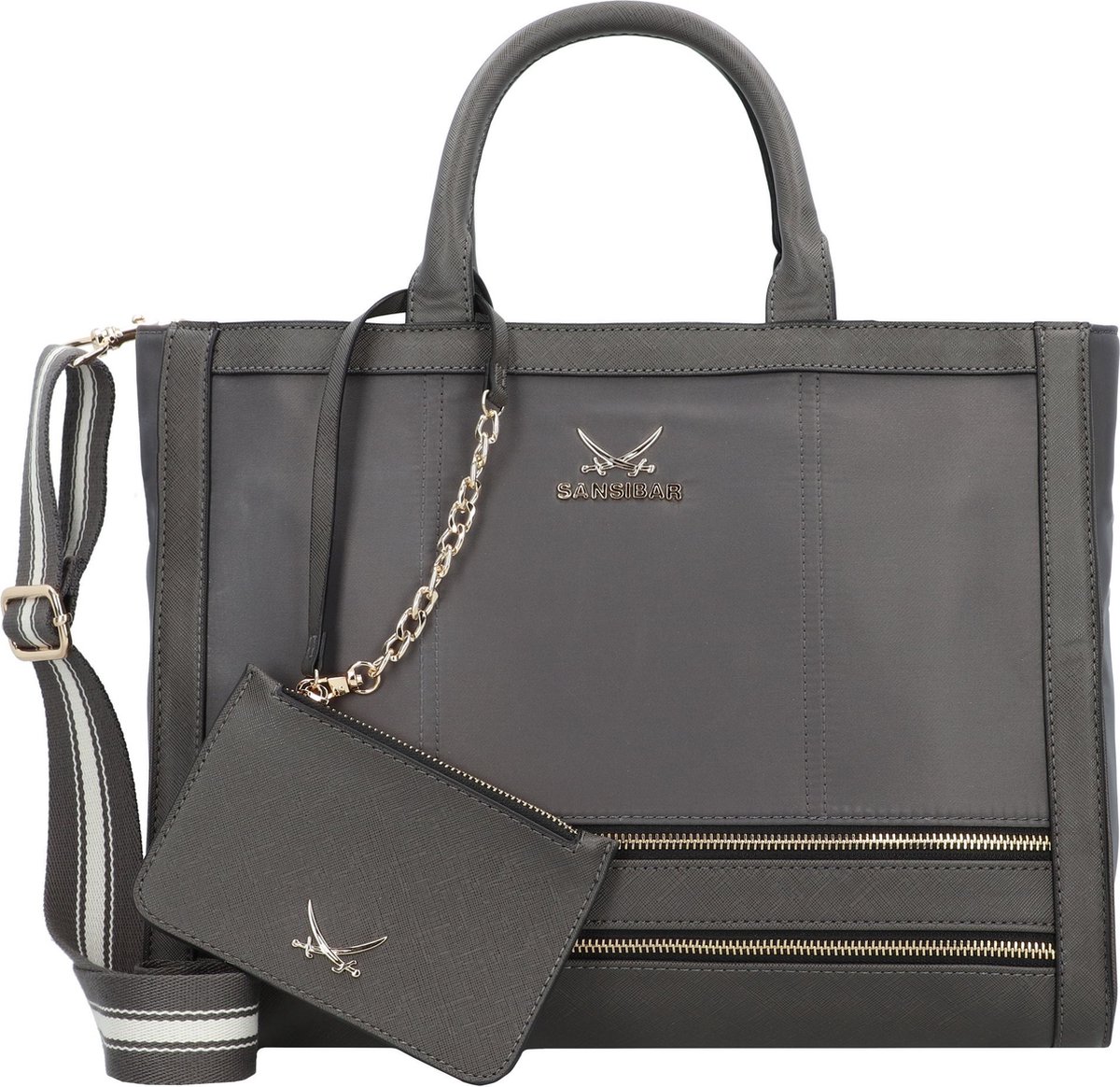 Sansibar Handtas Handtas Shopper Bag Anthracite Grijs