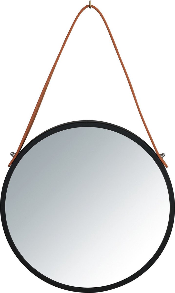 WENKO HH WENKO BORRONE wandspiegel, Ø 30 cm Zwart