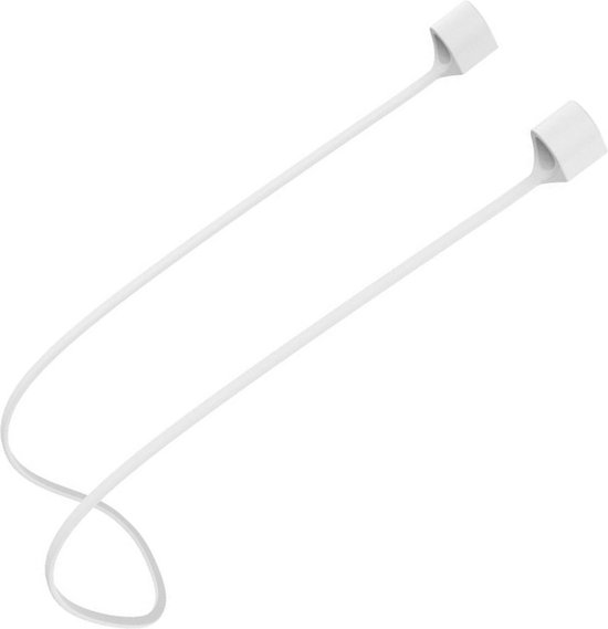 Somstyle Sangle Magnétique Adaptée aux Apple Airpods 1/2/3 / Pro 1 & 2 - Sangle en Siliconen Anti-Perte - Cordon - 80 cm - Wit