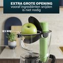Princess slowjuicer met extra grote opening van 83 mm voor een appel.