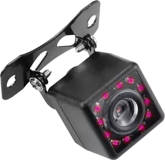 Achteruitrijcamera, auto-mobiele achteruitrijcamera met Ultra HD 8 led- nachtzicht, 170 graden kijkhoek, waterdicht, 12 V, universeel voor auto/vrachtwagen/SUV/RV/pickup/Vans kentekenplaathouder