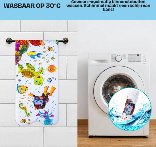 Badmat enfant et bébé - plongeur tortue poisson océan sous l'eau - grand tapis antidérapant - antidérapant bébés enfants - tapis antidérapant - tapis de bain enfant tapis de bain bébé tapis de douche douche salle de bain - grand - lavable