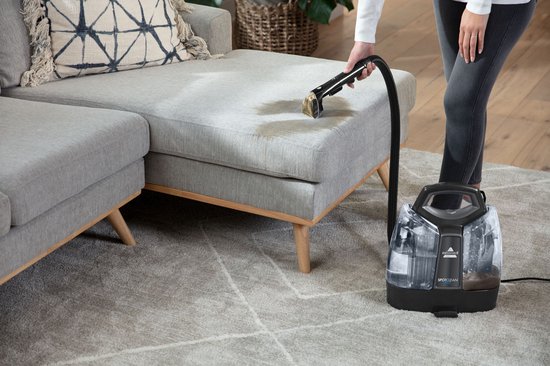 BISSELL SpotClean Plus Draagbare Vlekkenreiniger - Met Extra Lange 2.2m Slang - Tapijtreiniger voor Bank, Auto & Matras - Carpet Cleaner Apparaat - Incl. HydroRinse Zelfreiniging - Reinigingsmachine - Zetelreiniger - 3724N