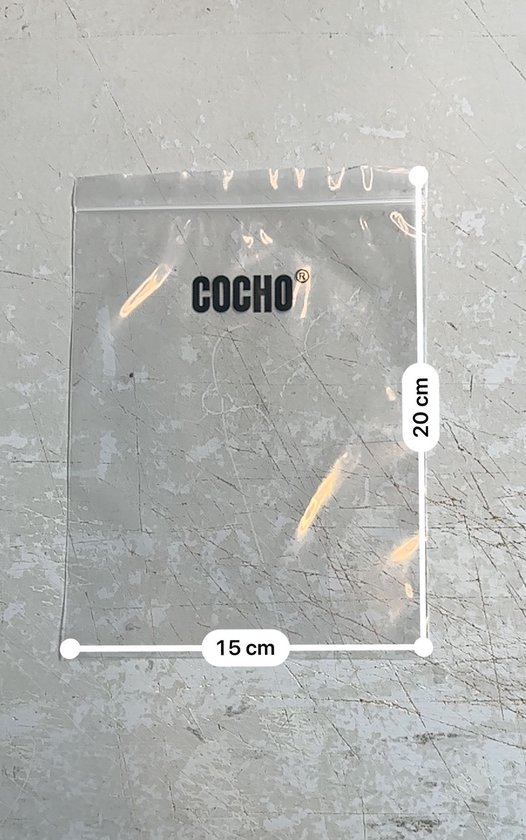 Foto: Cocho 100x gripzakjes 15 x 20 cm verpakkingszakjes luchtdichte zakjes met gripsluiting druksluiting plastic hersluitbare verpakking