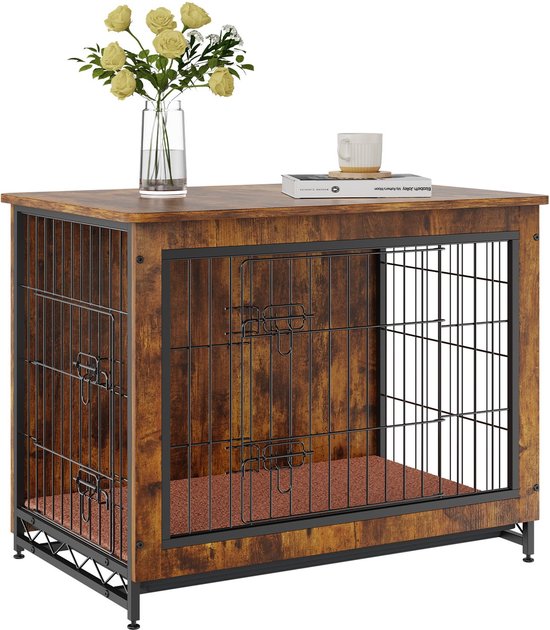Jemaison® Hondenbench - Uitneembare bodem - Dressoir - Hondenkussen - Bench Hond - Kennel - 83x56x64 cm