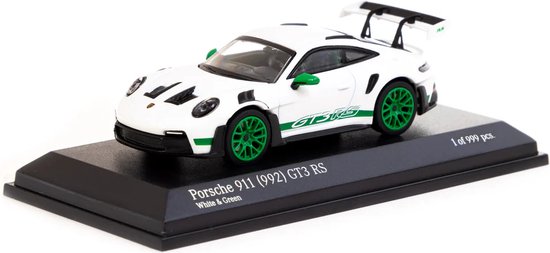 Tarmac Works x Minichamps Porsche 911 (992) GT3 RS (White/Green)