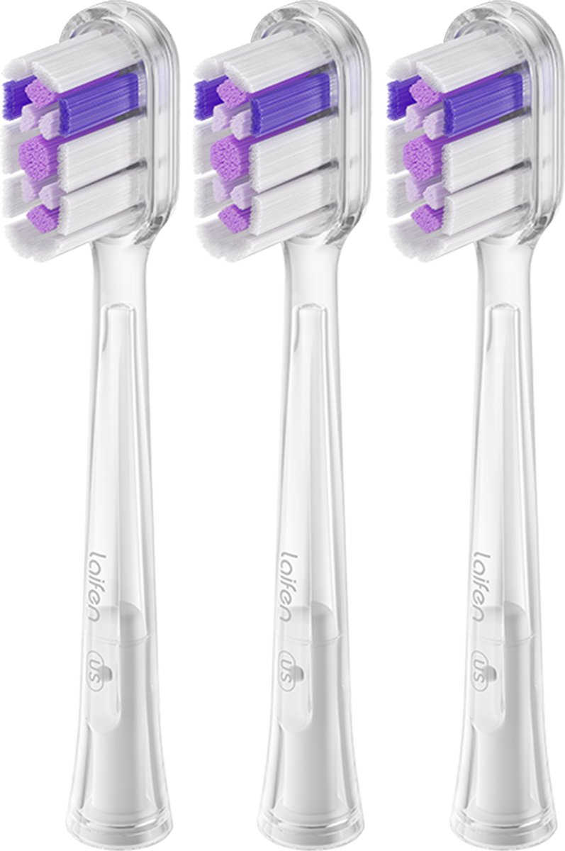 Laifen Wave - Toothbrush heads - Ultra-Whitening - 3 pack - Transparent