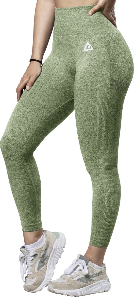 Mewave - Sportlegging groen - Dames - Sportbroek - Sportkleding - Yoga legging - Hardloopbroek - Tiktok - Fitness - Maat XL