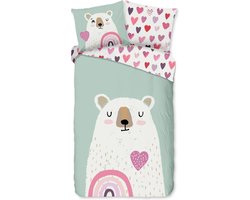 foto van Warme flanel kids dekbedovertrek Jens - 140x200/220 (eenpersoons) - vrolijke uitstraling - heerlijk zacht en comfortabel - donsachtig laagje - ademend en huidvriendelijk - ideaal voor de kinderkamer