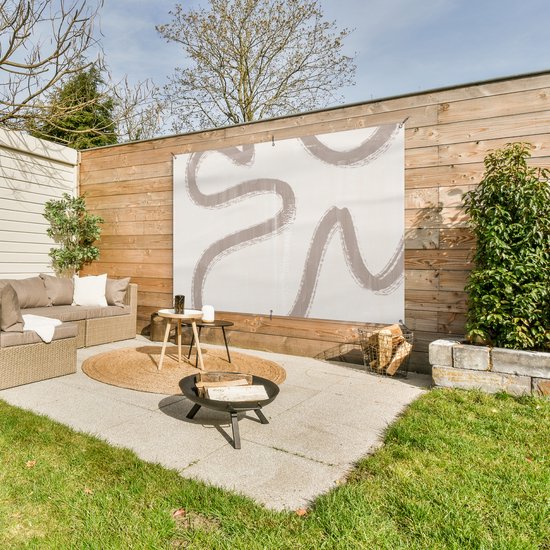 Décoration murale Art moderne - Beige - Abstrait - 180x120 cm - Poster de jardin