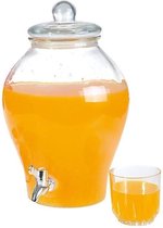 Distributeur de boissons avec robinet Glas 6,5 l - Robinet - Robinet à limonade - Distributeur de Boisson - Distributeur de limonade - Pichet - Carafe